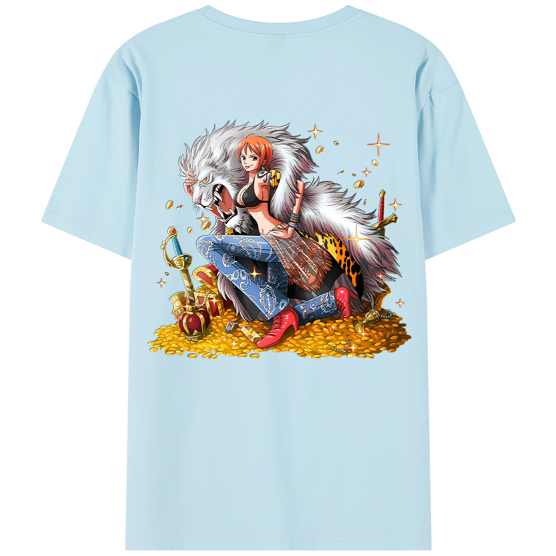 ワンピース ナミ ONE PIECE Nami 綿100％半袖Tシャツ（背面プリント）